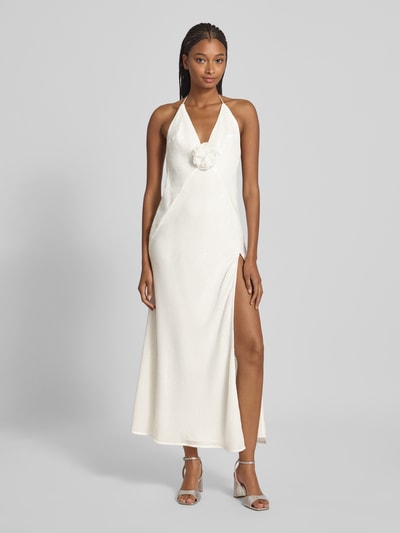 Bardot Bruidsjurk met siergarnering, model 'ARADIA' Offwhite - 4