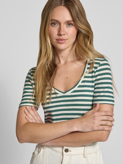 Marc O'Polo Regular Fit T-Shirt aus Slub Jersey Smaragd 3