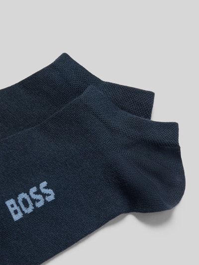 Produktfoto, Socken aus Viskose-Mix im 2er-Pack von BOSS, Optik: Unifarben, Label-Schriftzug, Multipack, Material: Viskose-Mix, navy-blau