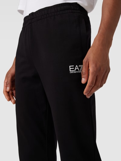 EA7 Emporio Armani Dres z detalem z logo Czarny 8