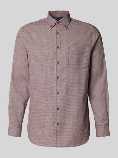Produktfoto, Regular Fit Freizeithemd mit Button-Down-Kragen von Christian Berg Men, bawełna, krój regular fit, Brustasza, Listwa guzikowa, długość tyłu w rozmiarze M: 83 cm, szerokość w rozmiarze M: 49 cm, długość rękawów w rozmiarze M: 67 cm