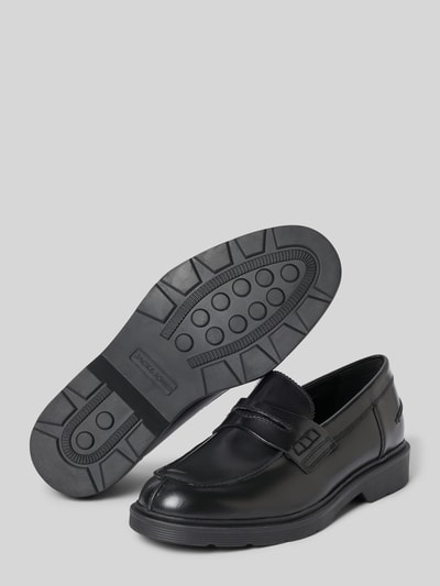 JACK & JONES Loafer aus echtem Leder Black 4