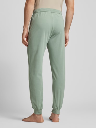 BOSS Loose fit sweatpants met tunnelkoord, model 'Mix&Match' Mintgroen - 5