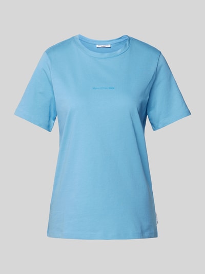 Marc O'Polo Denim T-shirt met labelprint Lichtblauw - 2