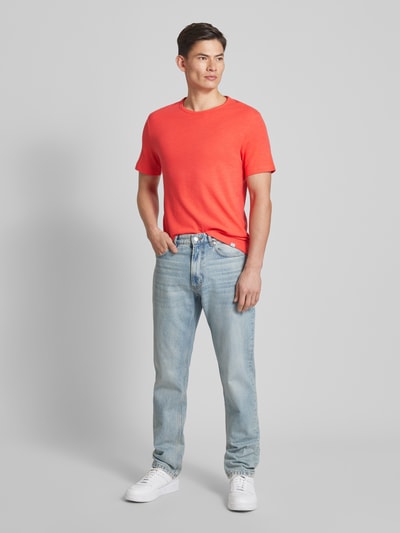 s.Oliver RED LABEL T-shirt met structuurmotief Koraal - 1