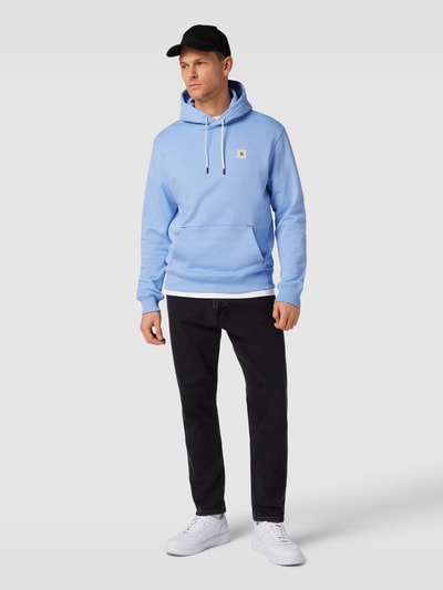 Scotch & Soda Hoodie met logobadge Oceaanblauw - 1