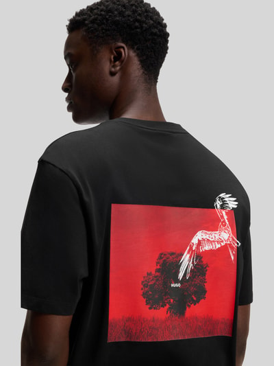 HUGO Relaxed Fit T-Shirt mit Rückenprint Black 3