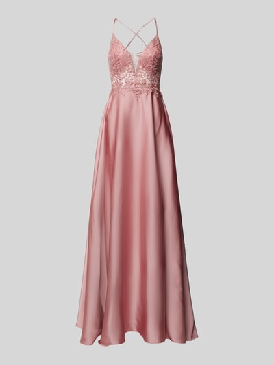 Laona Abendkleid mit Spitzenbesatz Rose 2