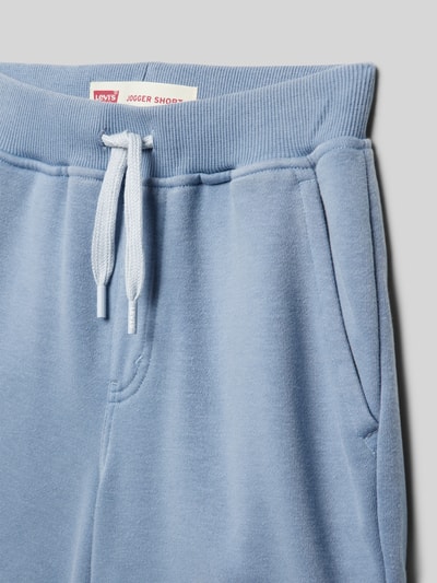 Levi’s® Kids Sweatshorts met logostitching Rookblauw - 2