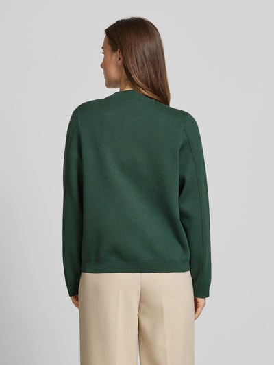 Jake*s Collection Strickpullover mit Rundhalsausschnitt Dunkelgruen 5