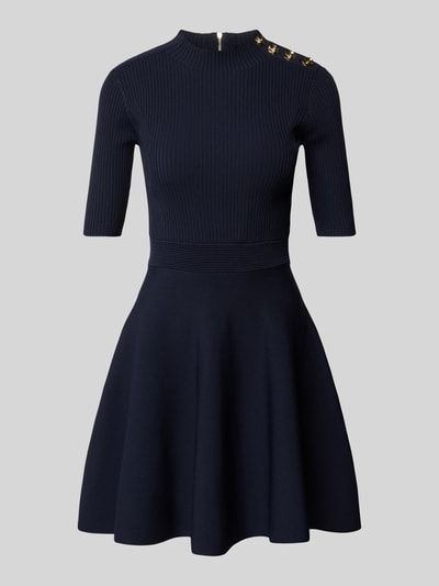 Ted Baker Gebreide jurk met sierknopen Marineblauw - 2