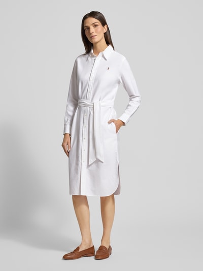 Polo Ralph Lauren Midi-jurk met knoopsluiting Wit - 1