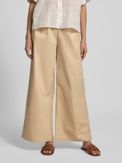 Christian Berg Woman Spodnie materiałowe z prostą nogawką i elastycznym pasem Piaskowy 4