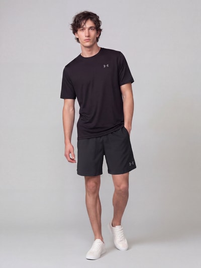 Under Armour Regular Fit Sportshorts mit Logo-Print Black 1