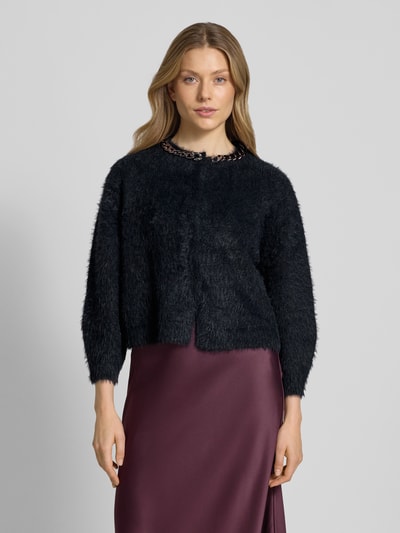 Luisa Cerano Strickjacke mit Rundhalsausschnitt Black 4