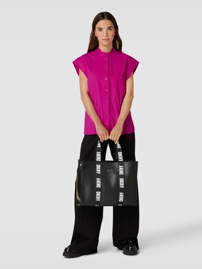 DKNY Tote bag met labelapplicatie, model 'CASSIE' Zwart - 1
