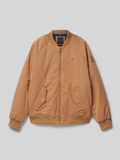 Tommy Hilfiger Teens Bomberjack met ribboorden Camel - 1