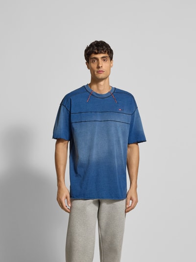 Diesel T-Shirt mit Label-Stitching Blau 4