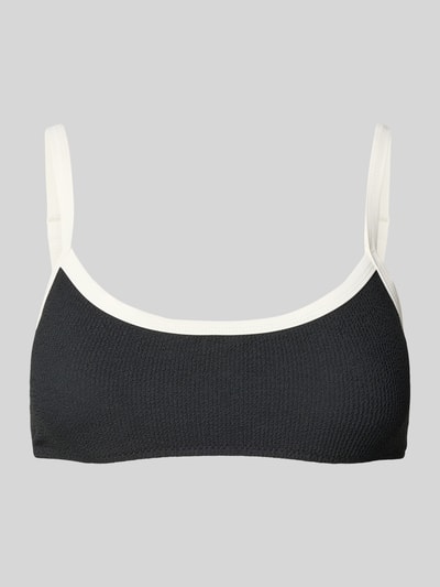 Jake*s Casual Top bikini z efektem marszczenia Czarny 1