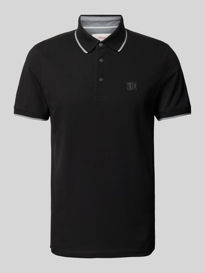 s.Oliver RED LABEL Poloshirt met labeldetail Zwart - 2