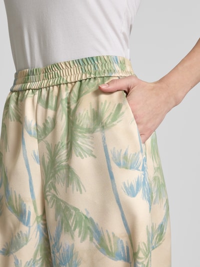 MAX&Co. Wide Leg Stoffhose mit elastischem Bund Modell 'ACRUX' Sand 3