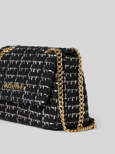 VALENTINO BAGS Torebka na długim pasku z detalem z logo Czarny 2