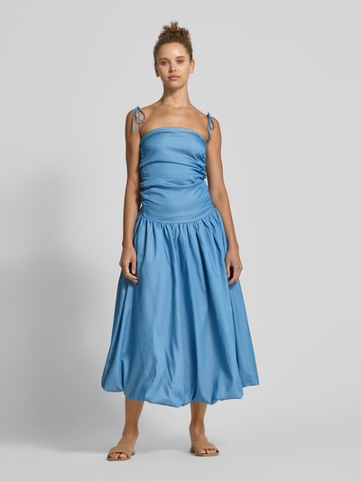Amy Lynn Cocktailkleid mit Raffungen Modell 'ALEXA' Blau 4