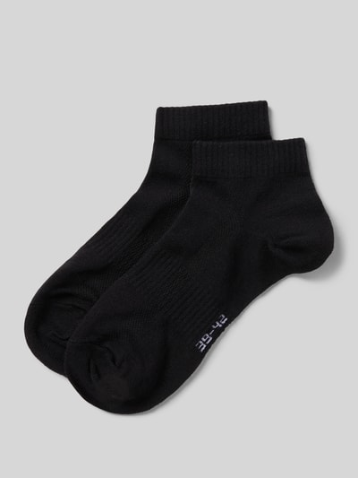 Snocks Socken mit Strukturmuster Modell 'Quarter' im 2er-Pack Black 1