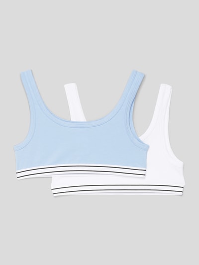 Schiesser Bustier met spaghettibandjes in een set van 2 stuks Blauw - 3