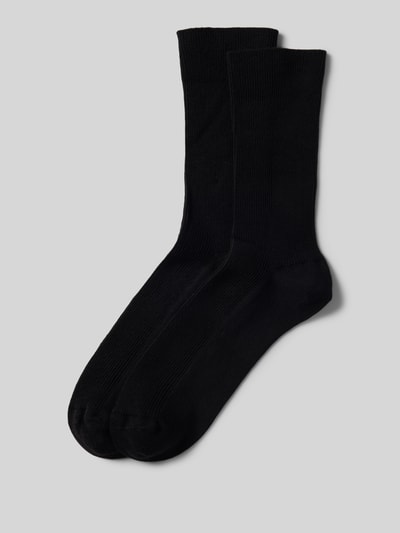 Marc O'Polo Ripp-Socken aus Bio-Baumwoll-Mix Anthrazit Melange 1