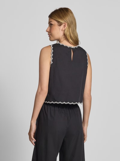 Jake*s Collection Regular Fit Blusentop mit Motiv-Stitching Black 5