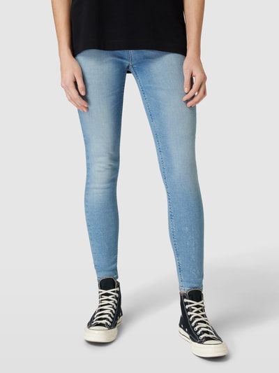 Calvin Klein Jeans Jeansy o kroju super skinny fit z naszywką z logo Jeansowy niebieski 4