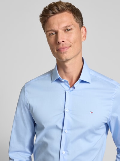Tommy Hilfiger Tailored Slim fit zakelijk overhemd van katoenmix Bleu - 3
