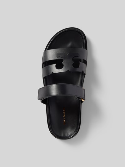 Tory Burch Slides aus echtem Leder Black 4