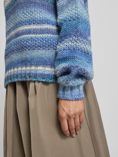 LOLLYS LAUNDRY Strickpullover mit Rundhalsausschnitt Modell 'Fairhaven' Hellblau 3