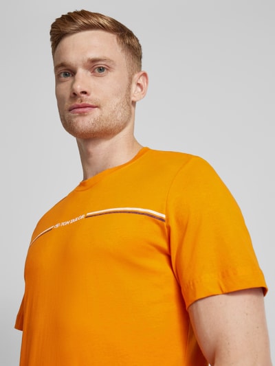 Tom Tailor T-shirt met ronde hals Oranje - 3