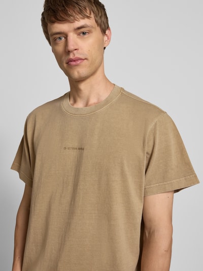 G-Star Raw T-Shirt mit Label-Patch Beige 3