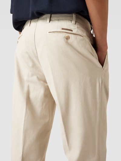 Baldessarini Stoffen broek met persplooien, model 'Camillo' Beige - 3