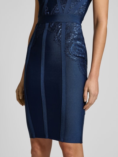 Lipsy Sukienka koktajlowa o długości do kolan z dekoltem w serek Granatowy 3