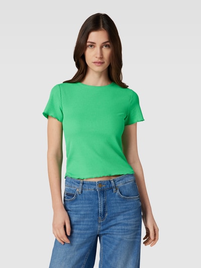 Vero Moda T-Shirt mit Muschelsaum Modell 'EMMA' Gruen 4