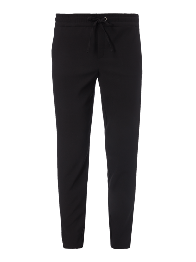 Jake*s Casual Jogpants mit seitlichen Zierstreifen Black 1