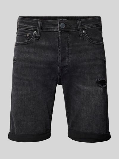 Jack & Jones Regular Fit Jeansshorts im 5-Pocket-Design Modell 'RICK' Black 2