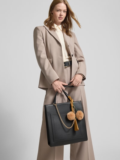 Seidenfelt Shopper met hanger, model 'Lyby' Zwart - 1