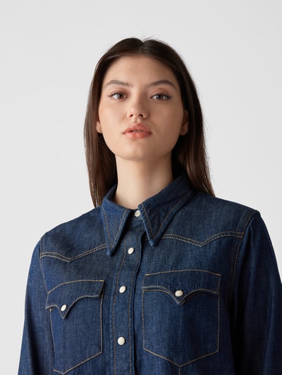 R13X Ports 1961 Jeansbluse mit Haifischkragen Dunkelblau 3