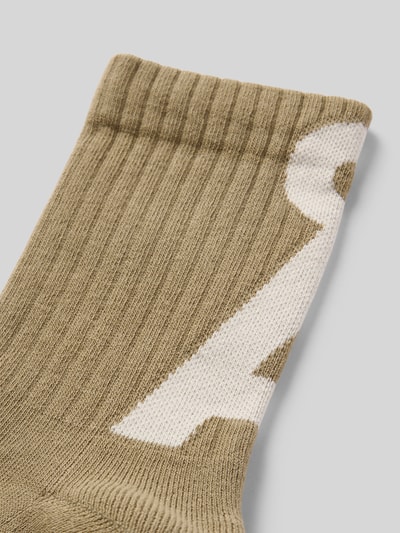 Armedangels Sokken van katoenmix, model 'SAAMUS SHORT' Rietgroen - 2