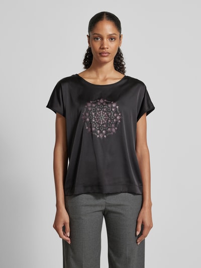 Zero T-Shirt mit Paillettenbesatz Black 4