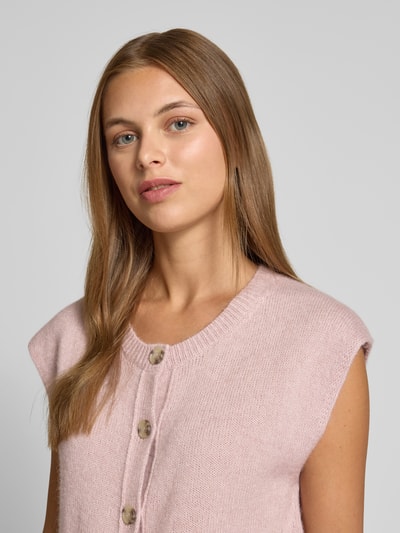 BOSS Orange Relaxed Fit Strickweste mit Woll-Alpaka-Anteil Modell 'FOLDERIO' Rosa 3