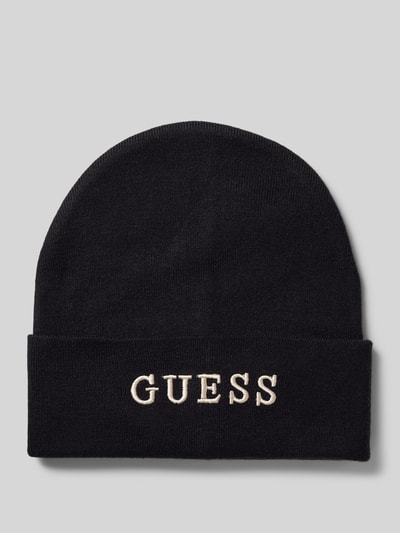 Guess Beanie met labelstitching Zwart - 1