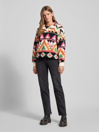 Superdry Sweter o kroju regular fit ze stójką model ‘Soft’ Złamany biały 1