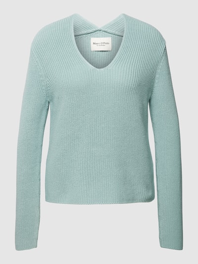 Marc O'Polo Strickpullover mit U-Ausschnitt Bleu 2